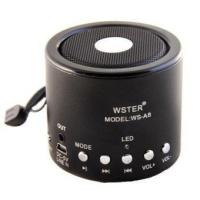 Колонка Мини портативная WSTER WS-A8 с MP3, USB и FM-pадио ЧЕРНЫЙ