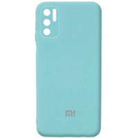 Чохол Silicone Cover Full Camera (AA) для Xiaomi Redmi Note 10 5G / Poco M3 Pro (Бірюзовий / Ice Blue) - купити в SmartEra.ua