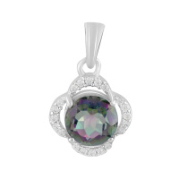 Серебряная подвеска CatalogSilver с мистик топазом 2.18ct (2124627)