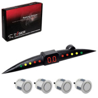 Парктроник TIGER TG-P4 SLIM/LED/4 датчика D=18mm/коннектор/black/black (TG-P4 SL)