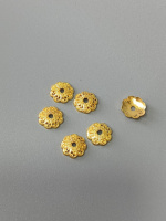 Обниматель для бусин/ 13 мм/ лимонное золото/ 10 шт.