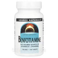 Бенфотіамін, 150 мг, Benfotiamine, Source Naturals, 120 таблеток