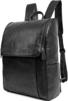 Рюкзак 714523 шкіряний Чорний