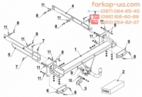 Тягово-сцепное устройство (фаркоп) Mercedes GL (X164) (2006-2012)