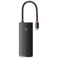 Перехідник HUB Baseus Lite Series 6in1 (Type-C to HDMI + 2xUSB 3.0 + PD+SD/TF) (WKQX05), Black - купити в SmartEra.ua