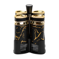 Набор для специй на подставке 4 баночки по 120 мл для приправ HP1354