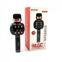 Беспроводной микрофон караоке блютуз WSTER WS-2911 Bluetooth динамик. Цвет: камуфляж