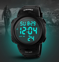 Мужские спортивные наручные часы SKMEI 1068 электронные с подсветкой, армейские цифровые часы
