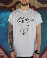 Белая футболка Ripndip Кот Деб