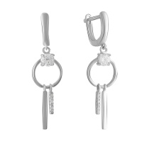 Серебряные серьги CatalogSilver с фианитами (2067566)