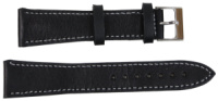 Ремінець для годинника зі шкіри Mykhail Ikhtyar Ш22 мм чорний