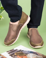 Чоловічі коричневі кросівки із сіткою