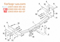 Тягово-сцепное устройство (фаркоп) SsаngYong Tivoli (2WD) (2015-...)