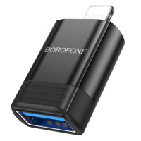 Адаптер переходник Borofone BV18 Lightning to USB 2.0 (F) black