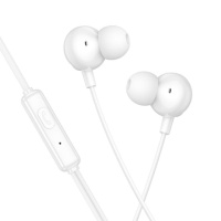 Наушники проводные Hoco M117 вакуумные Type-C с микрофоном white