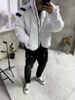 Куртка зимова матова зі знімним капюшоном виробництво Україна