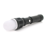 Фонарь ручной Watton WT-282, 1LED CREE Q5, 3W, 2 режима, ZOOM,18650 /ААА/1300mah, Black, IP40, СЗУ+АЗУ, 190х45х30мм, BOX