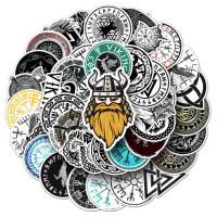 Стикеры виниловые Руны 50 шт