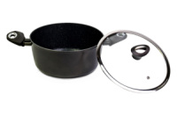 Кастрюля антипригарная Kamille - 240 мм x 4 л Black Marble 1 шт.