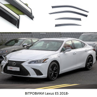 Дефлектори вікон Lexus ES 2018- П/К скотч «FLY» (нерж. сталь 3D) BLXES1823-W/S (134-135)