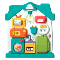 Розвиваюча гра «Бізіборд Будиночок» українською, 3 казки, 3 пісні, звуки, підсвічування, віршики, пальчикові ігри.