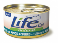 Консерва для кошек класса холистик LifeCat tuna with ocean fish 85g, ЛайфКет 85гр Тунец с океанической рыбой