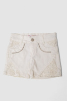 Шорти джинсові для дівчинки, колір світло-бежевий, 247R10033