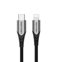 Кабель Vention USB 2.0 C to Lightning Cable 1M Gray Aluminum Alloy Type (TACHF) (TACHF)