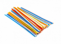 Трубочка для коктейля круглая, двойной цвет с гофрой 6 × 260 мм