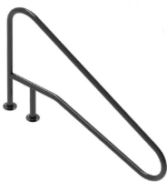 Поручень Flexinox 87188154 для римських сходів FX-02 Nero (1405 мм, фланець, AISI-316L)