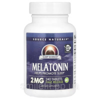 Мелатонін повільного вивільнення, 2 мг, Melatonin, Source Naturals, 240 таблеток