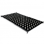 Полиця 19« 4 точки кріпл., 850мм глиб., перфорована, т.м.2мм, чорна