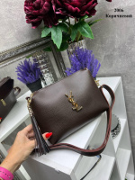 Коричневий — два відділення, кожне на блискавці - стильний та елегантний клатч з ланцюжком (2006)