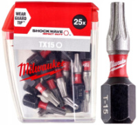 Біта SHOCKWAVE MILWAUKEE, TX15, 25мм, (25шт), пластикова коробка