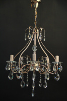 Хрустальная люстра SVLIGHT пятирожковая A31201/5 золото+белый