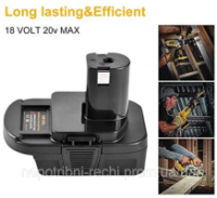 Перехідник батареї DM18RL з USB DM20ROB для інструменту RYOBI для АКБ Dewalt 20V для Milwaukee на 18V адаптер батареї  Характерист
