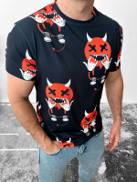 Трендова чорна чоловіча літня футболка | 3-980