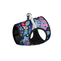 Шлея для собак м'яка WAUDOG Clothes з QR-паспортом, малюнок «Рік та Морті 1», XS3 B 32-35 см, C 22-24 см