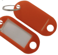 Номерная бирка NumberTag для ключей красная, 48*22мм, упаковка 200шт