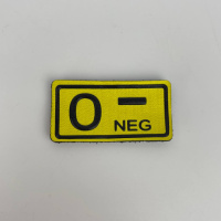 Шеврон на липучке 1 группа крови 0 - NEG ВСУ (ЗСУ) 7429 5х2,5 см