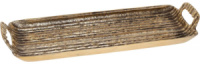 Поднос «Estet» металлический с ручками, прямоугольный, 52х19х6см, антик