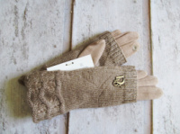 Тёплый женские перчатки для сенсорных экранов капучино