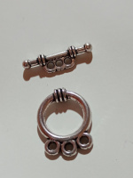 Замок «тогл» / размер 2,7 / цвет серебро