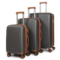 PODIUM Дорожная Чемодан 31 ABS-пластик FASHION A12 dark-grey