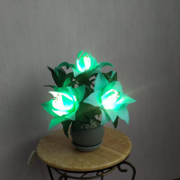 Світильник-нічник «Букет аквамаринових лілій»