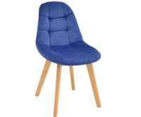Стілець Лорена велюр бархат синій