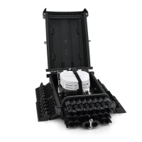 Муфта оптическая Merlion ML-OP-F205, герметичная, 2 ввода, до 4-х кассет, до 96 сварок, материал ABS