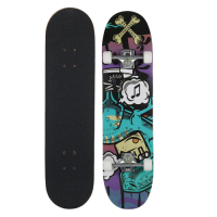 Скейтборд деревянный с принтом мультяшный динозавр