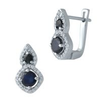 Серебряные серьги CatalogSilver с натуральным сапфиром 2.087ct (1990117)