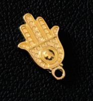 Подвеска металлическая «рука». Размер - 25×16мм. Цвет - лимонное золото